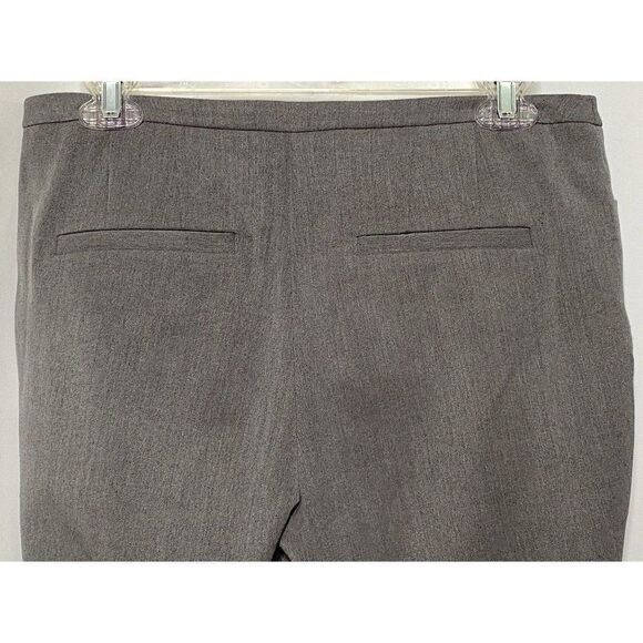 Chico's Gray Flare Leg Stretch Trousers Sz 00 Regular Front & Back Slit Pockets - Picture 5 of 6
